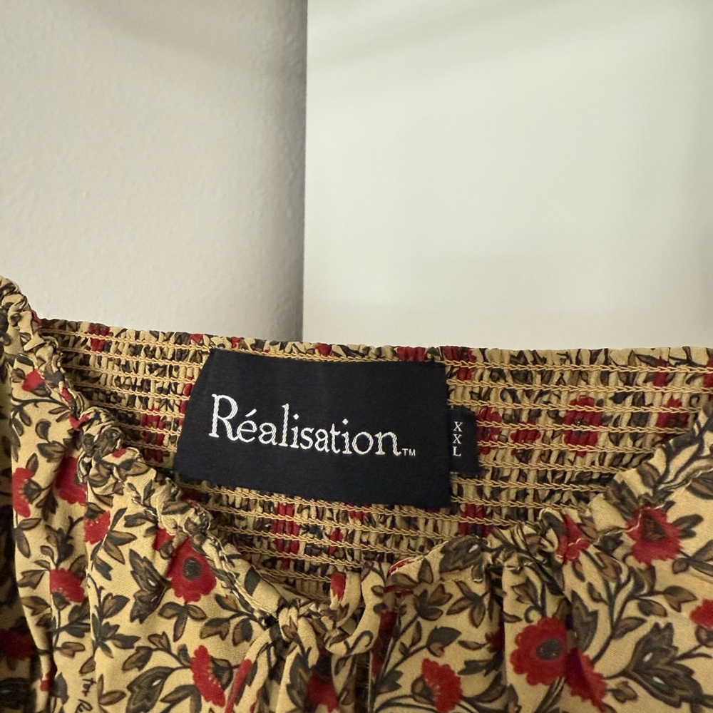 Realisation Par Floral Midi Dress - Red and Green - Picture 4 of 6